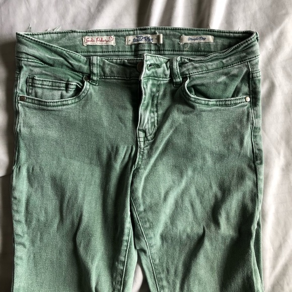 Wild Blue Juniors green skinny jeans - Picture 3 of 6